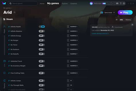 Arid Trainer and Cheats Discussion .